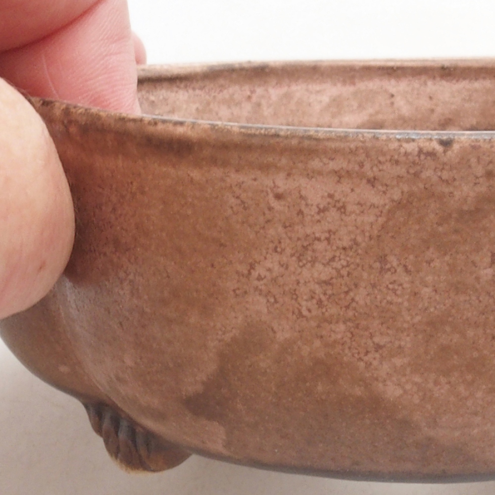 Ceramiczna miska do bonsai 13 x 12,5 x 5 cm, kolor różowy
