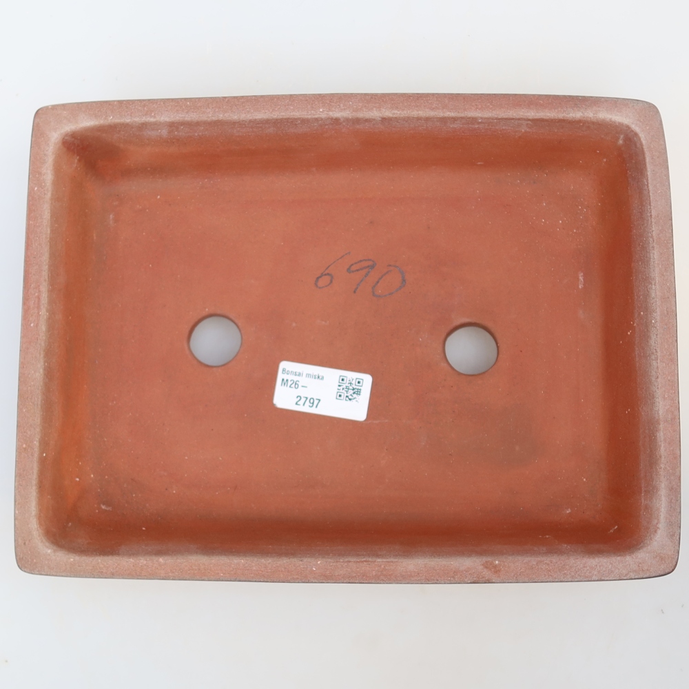Ceramiczna miska  26 x 20 x 5 cm, kolor ceglasty