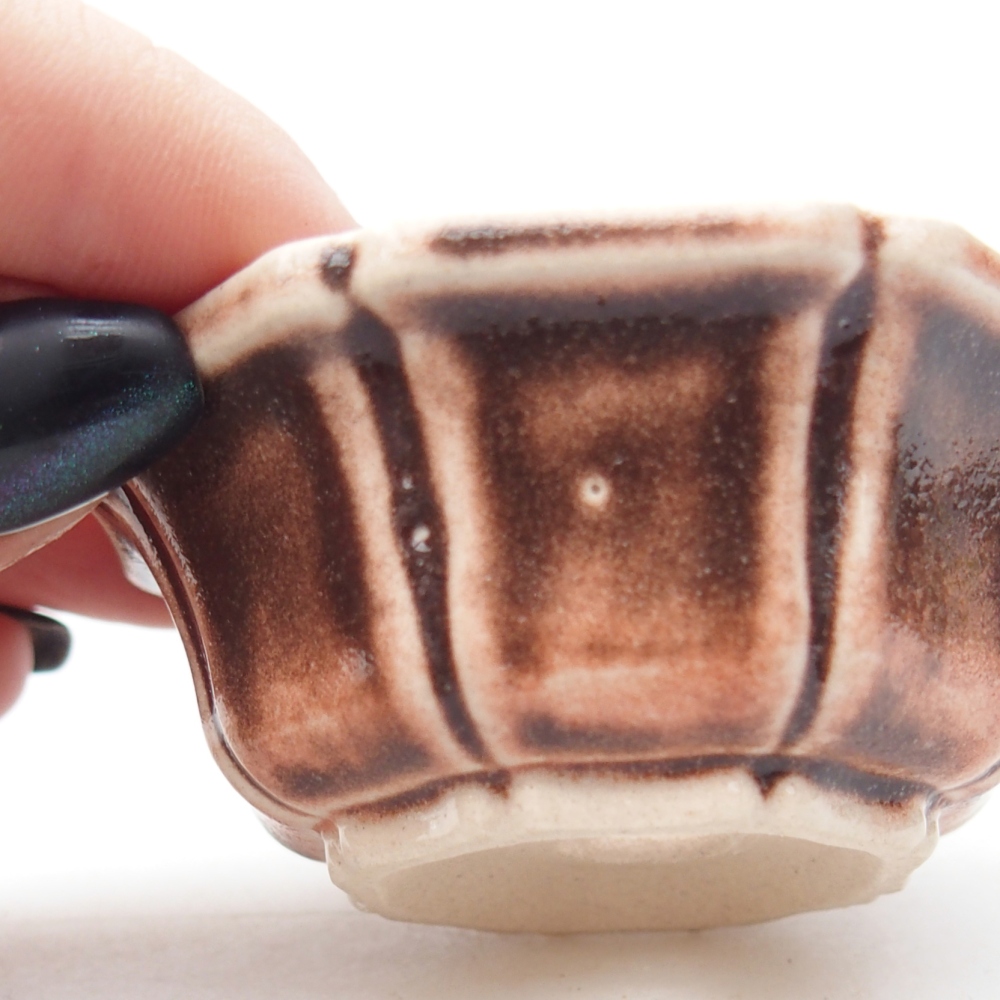 Mini miska do bonsai 6 x 6 x 3 cm, różowa