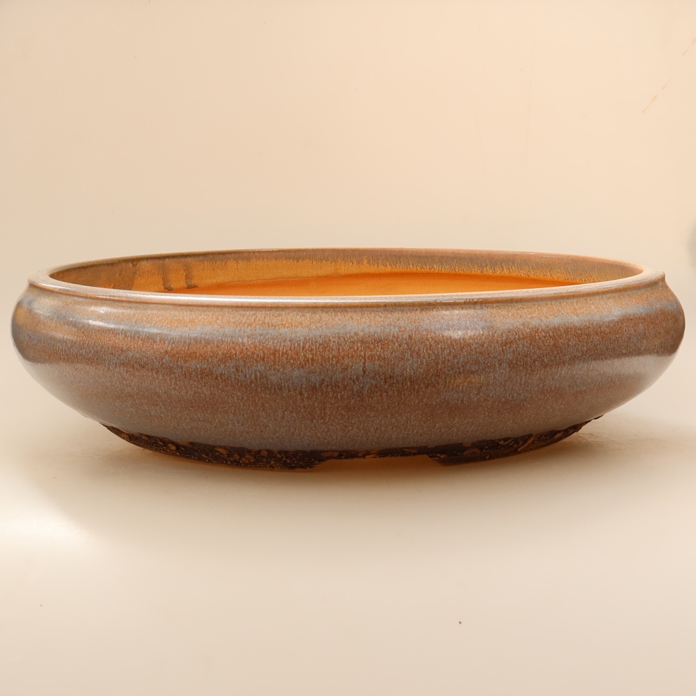 Ceramiczna miska do bonsai 36,5 x 36,5 x 9 cm, kolor niebieski – WYŁĄCZNIE ODBIÓR OSOBISTY lub transport na palecie