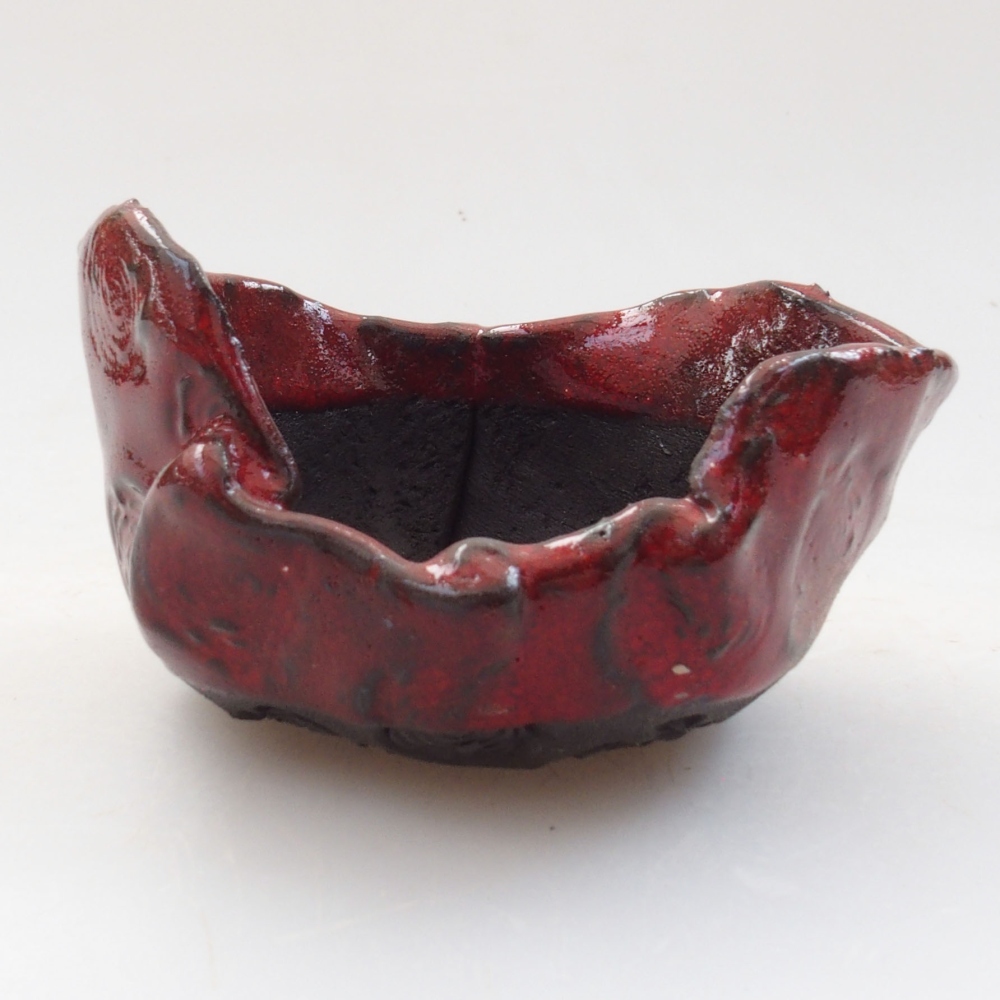 Muszla ceramiczna 8 x 7 x 4,5 cm, kolor czerwony