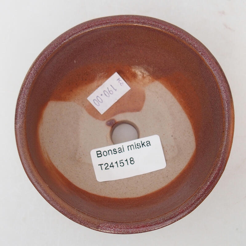 Ceramiczna miska bonsai 10 x 10 x 5 cm, kolor brązowy