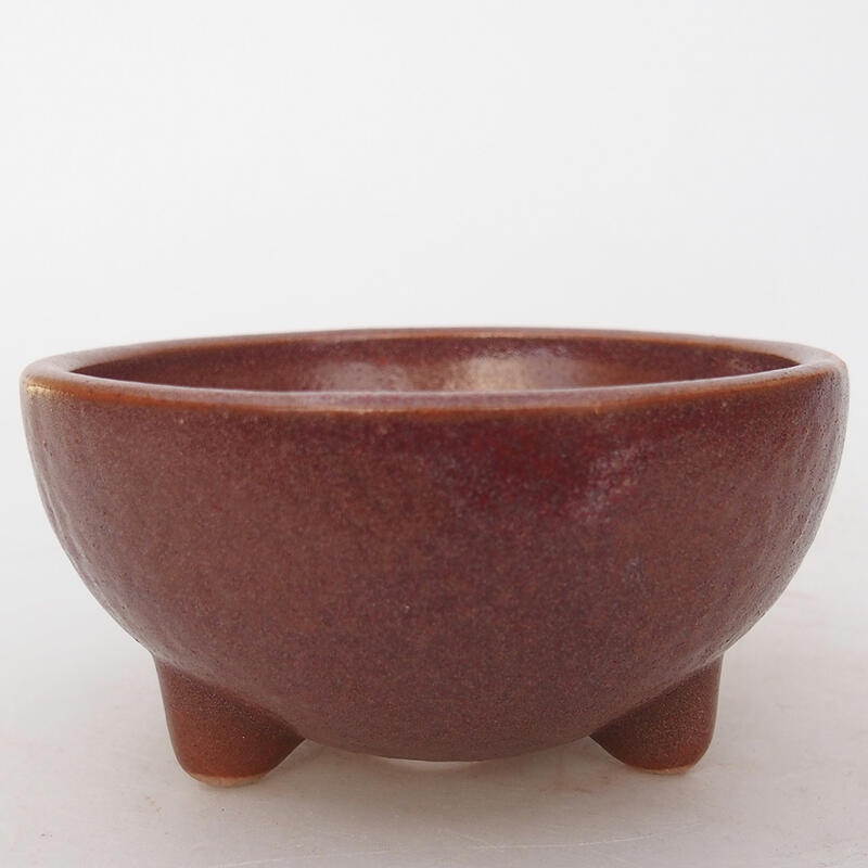 Ceramiczna miska bonsai 10 x 10 x 5 cm, kolor brązowy