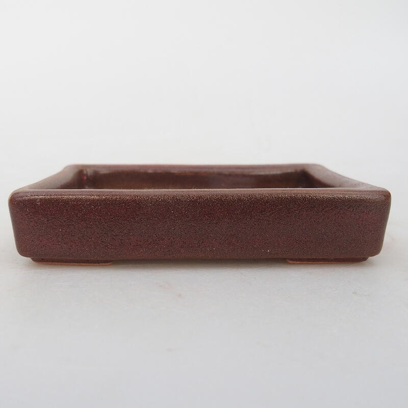 Ceramiczna miska bonsai 10 x 7 x 2 cm, kolor brązowy