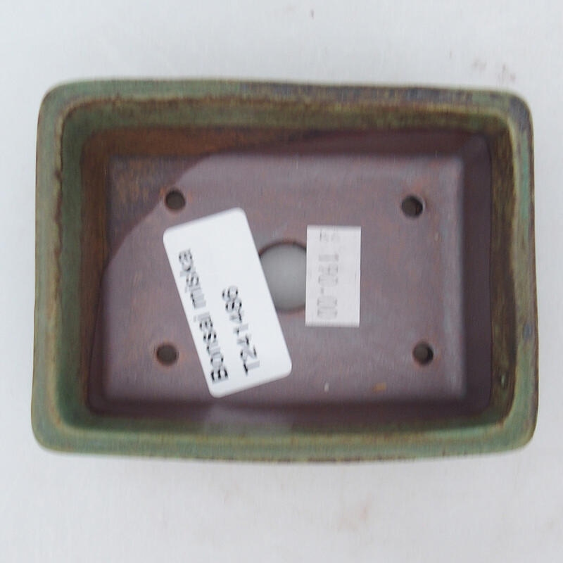 Ceramiczna miska bonsai 10 x 7 x 3,5 cm, kolor zielony