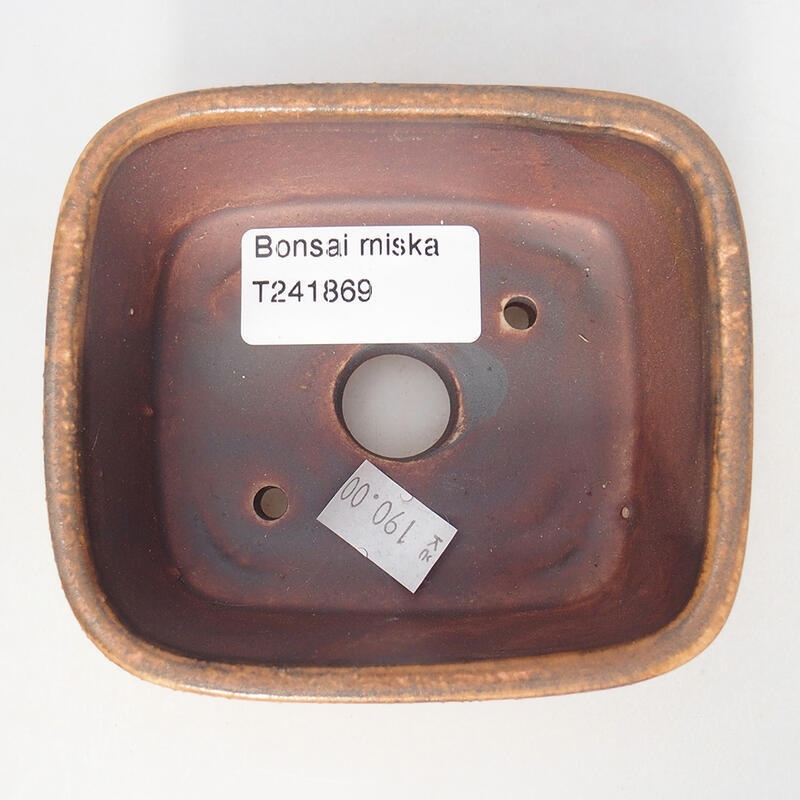 Ceramiczna miska bonsai 10 x 8,5 x 4 cm, kolor różowy