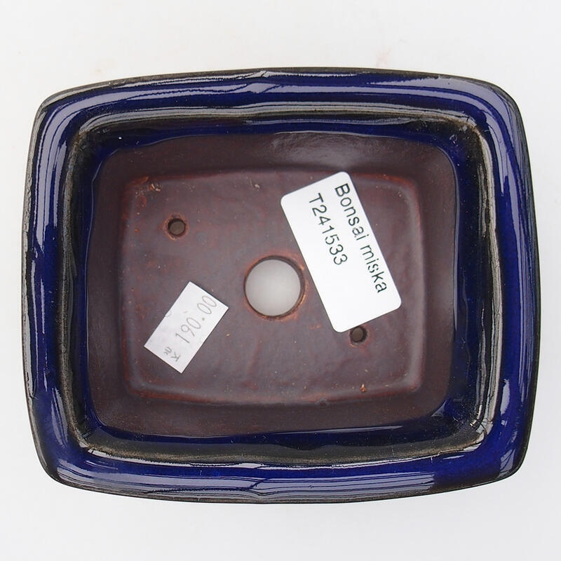 Ceramiczna miska bonsai 11,5 x 10 x 4,5 cm, kolor niebieski