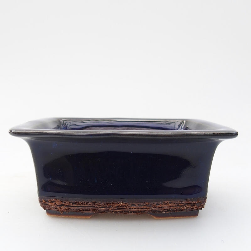 Ceramiczna miska bonsai 11,5 x 10 x 4,5 cm, kolor niebieski