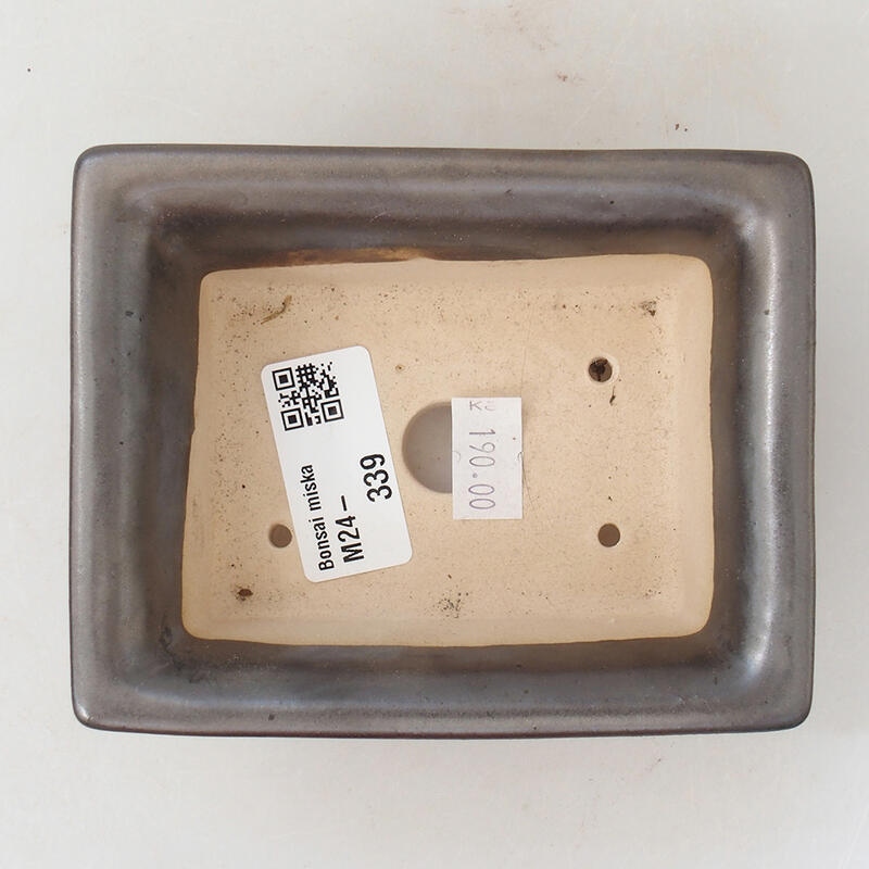 Ceramiczna miska bonsai 11,5 x 9 x 4,5 cm, kolor metaliczny