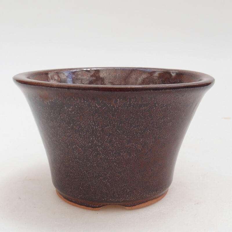 Ceramiczna miska bonsai 11 x 11 x 7 cm, kolor brązowy