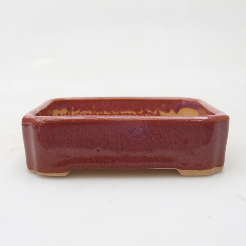 Ceramiczna miska bonsai 11 x 9 x 3 cm, kolor różowy