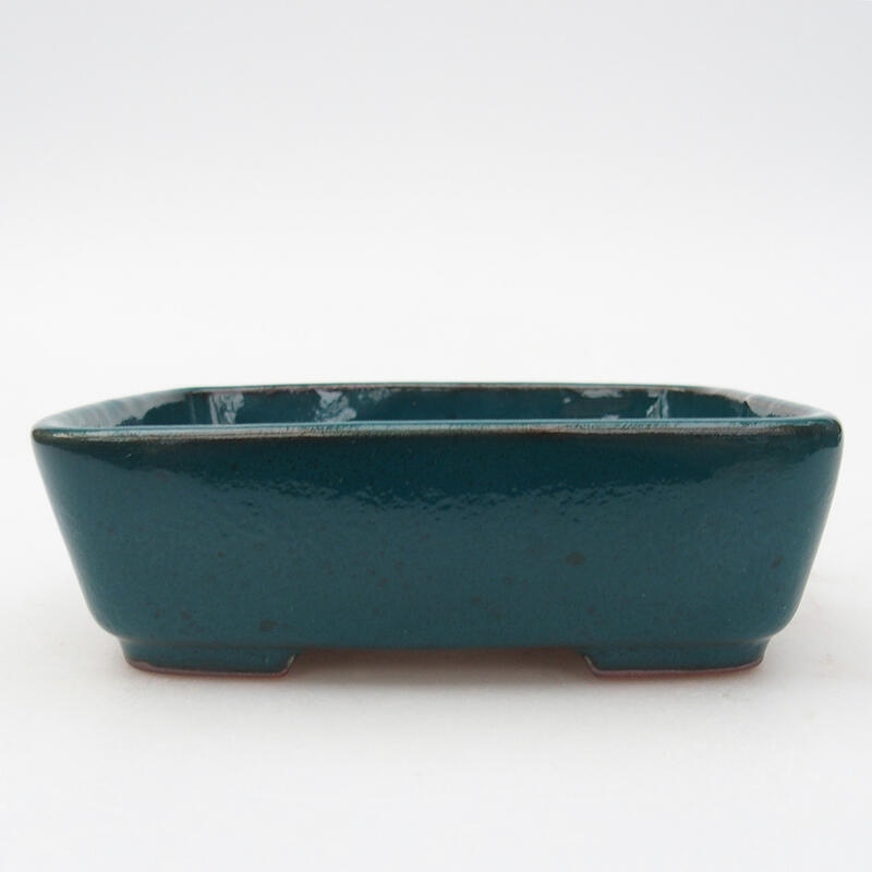 Ceramiczna miska bonsai 12 x 10 x 4 cm, kolor zielony