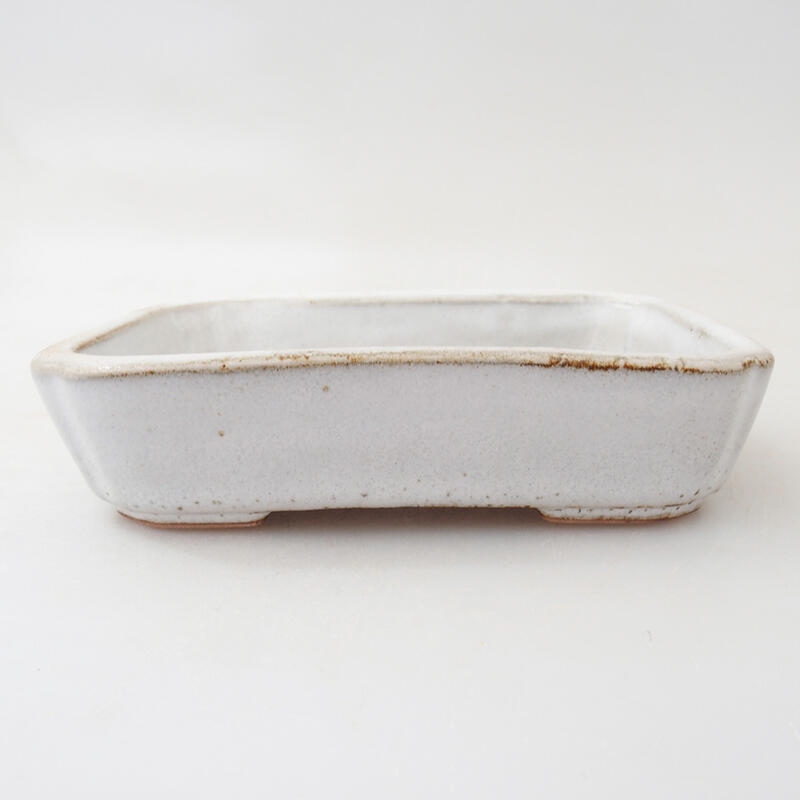 Ceramiczna miska bonsai 12 x 9 x 3 cm, kolor biały