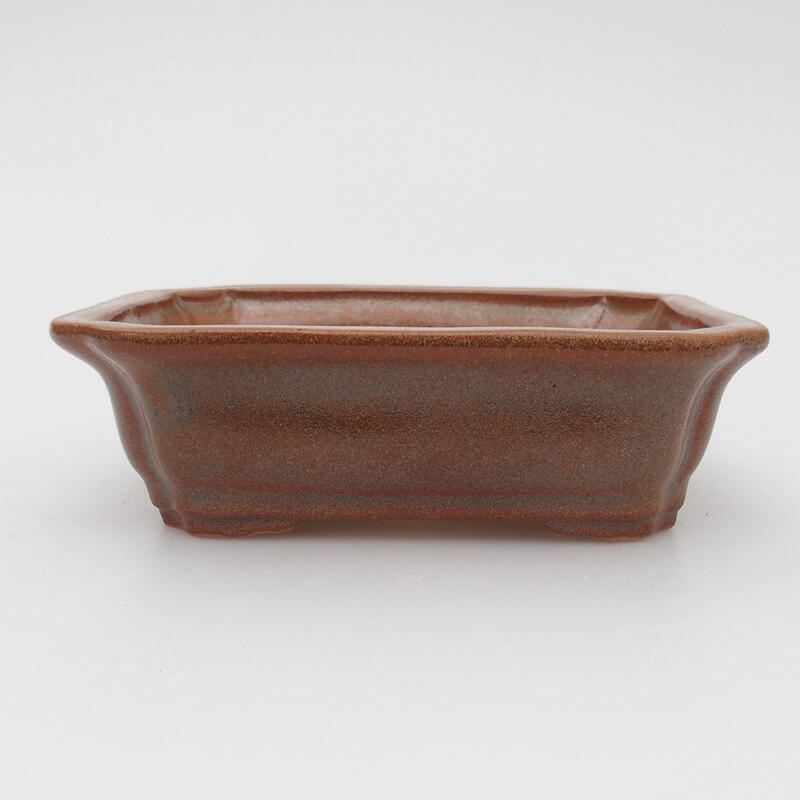 Ceramiczna miska bonsai 13,5 x 10,5 x 3,5 cm, kolor brązowy