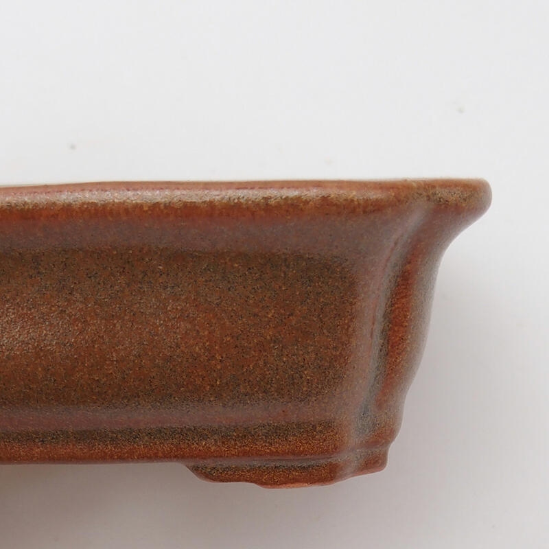 Ceramiczna miska bonsai 13,5 x 10,5 x 3,5 cm, kolor brązowy