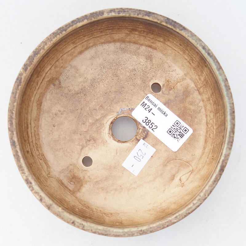 Ceramiczna miska bonsai 13,5 x 13,5 x 4 cm, kolor zielony