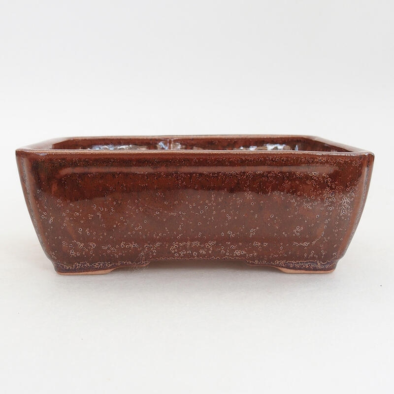 Ceramiczna miska bonsai 13 x 9,5 x 5 cm, kolor brązowy