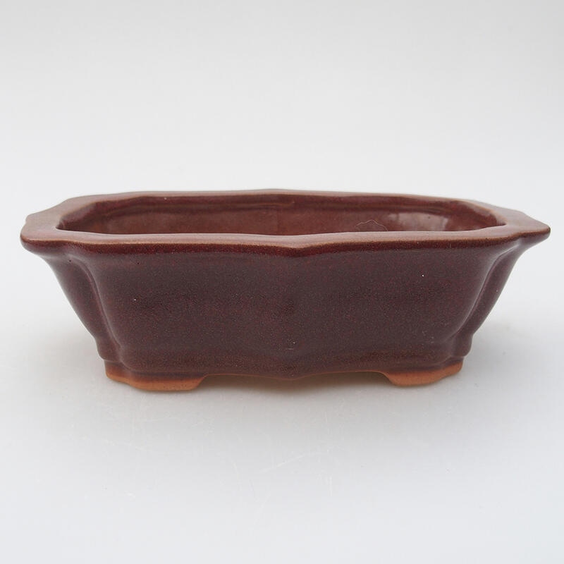 Ceramiczna miska bonsai 14 x 10 x 4 cm, kolor różowy