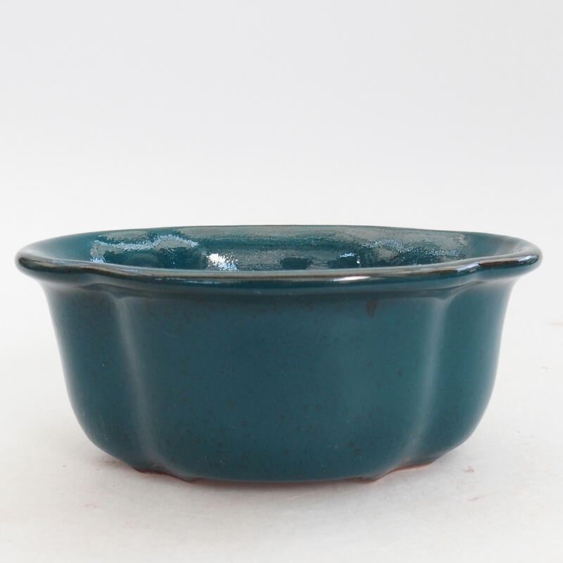 Ceramiczna miska bonsai 14 x 11,5 x 6 cm, kolor zielony