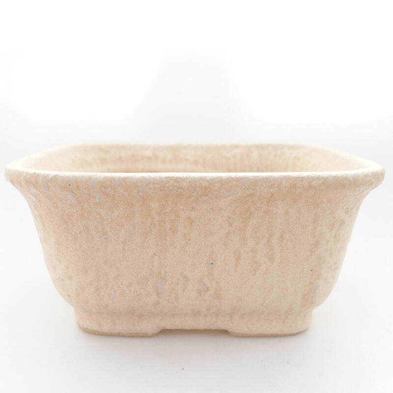 Ceramiczna miska bonsai 14 x 12,5 x 7 cm, kolor beżowy