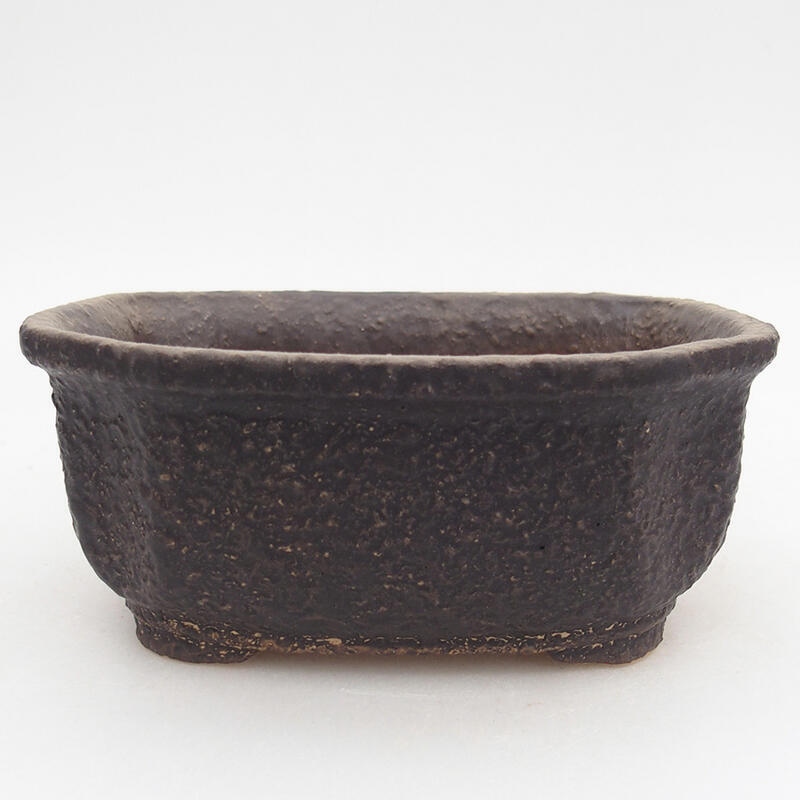 Ceramiczna miska bonsai 14 x 13,5 x 6 cm, kolor brązowy
