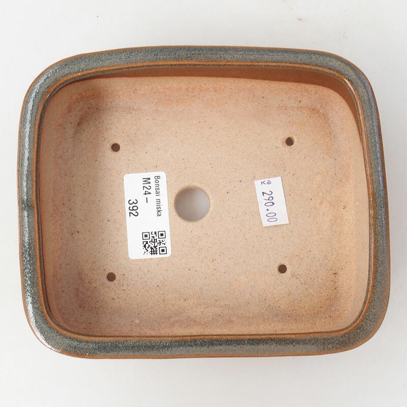 Ceramiczna miska bonsai 15 x 12,5 x 4,5 cm, kolor brązowy