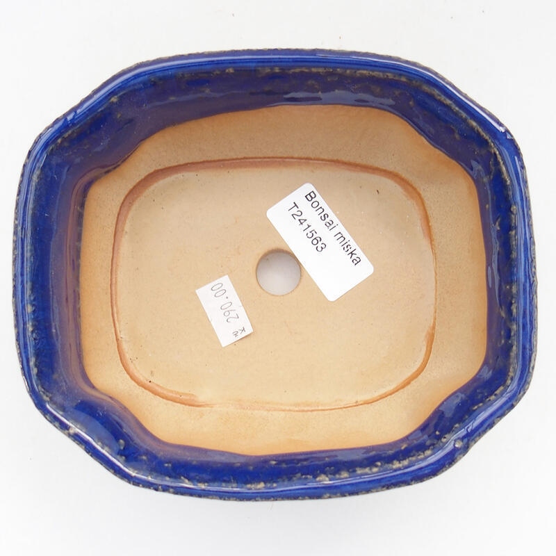 Ceramiczna miska bonsai 15 x 12,5 x 6,5 cm, kolor niebieski