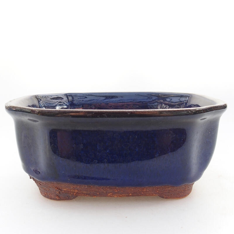 Ceramiczna miska bonsai 15 x 12,5 x 6,5 cm, kolor niebieski