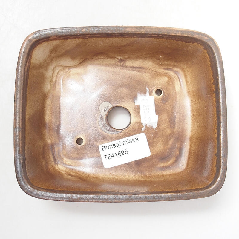 Ceramiczna miska bonsai 15 x 13 x 5 cm, kolor brązowy