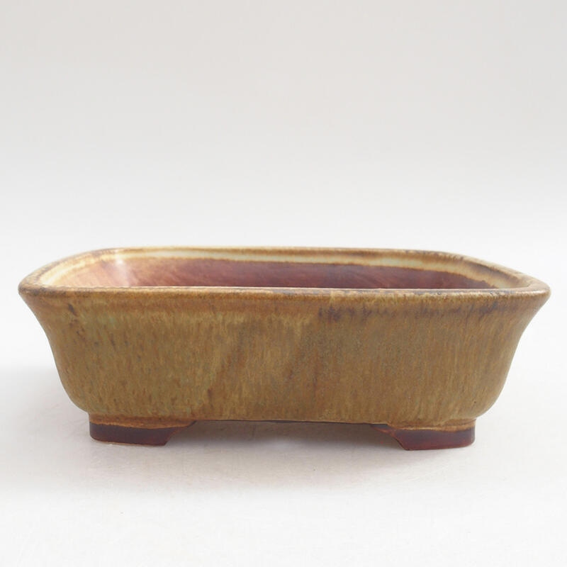 Ceramiczna miska bonsai 15 x 13 x 5 cm, kolor zielony