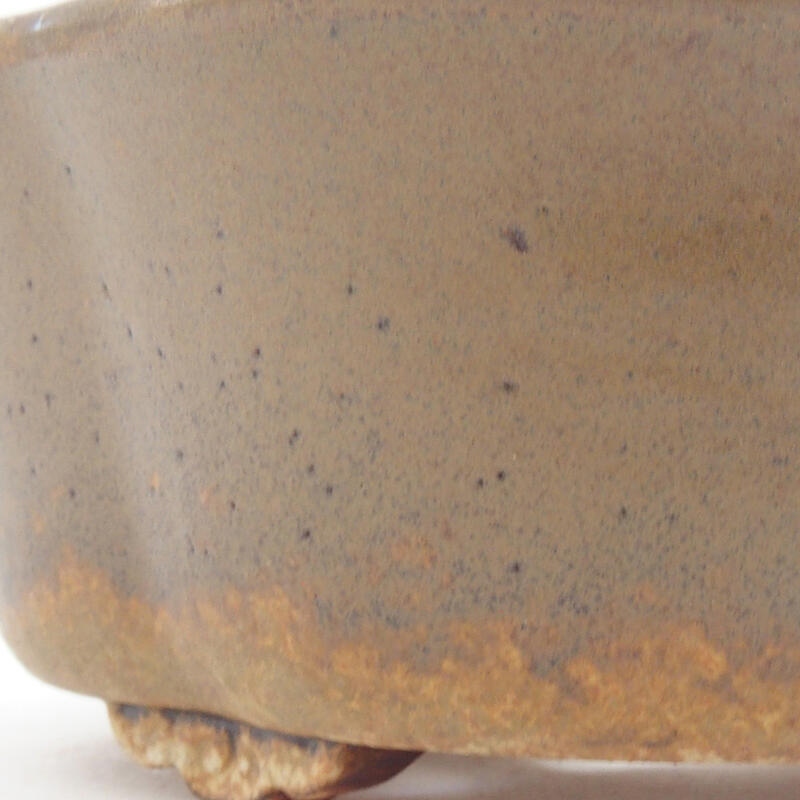 Ceramiczna miska bonsai 15 x 14 x 5,5 cm, kolor brązowy