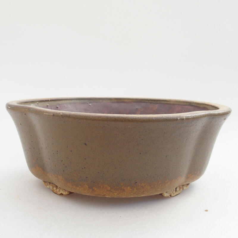 Ceramiczna miska bonsai 15 x 14 x 5,5 cm, kolor brązowy