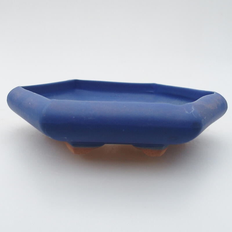 Ceramiczna miska bonsai 16 x 14 x 3 cm, kolor niebieski