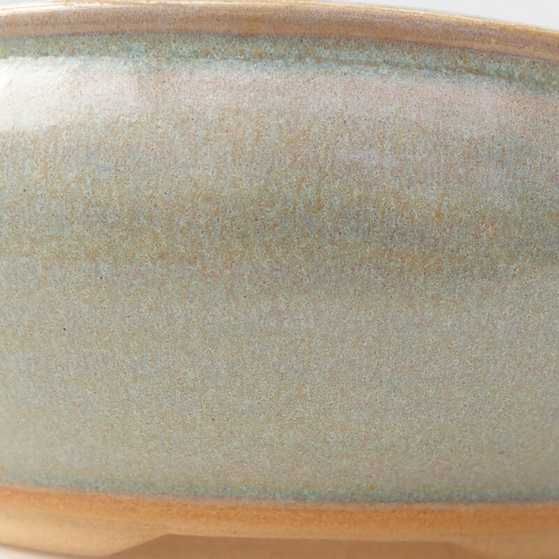Ceramiczna miska bonsai 16 x 16 x 5,5 cm, kolor zielony