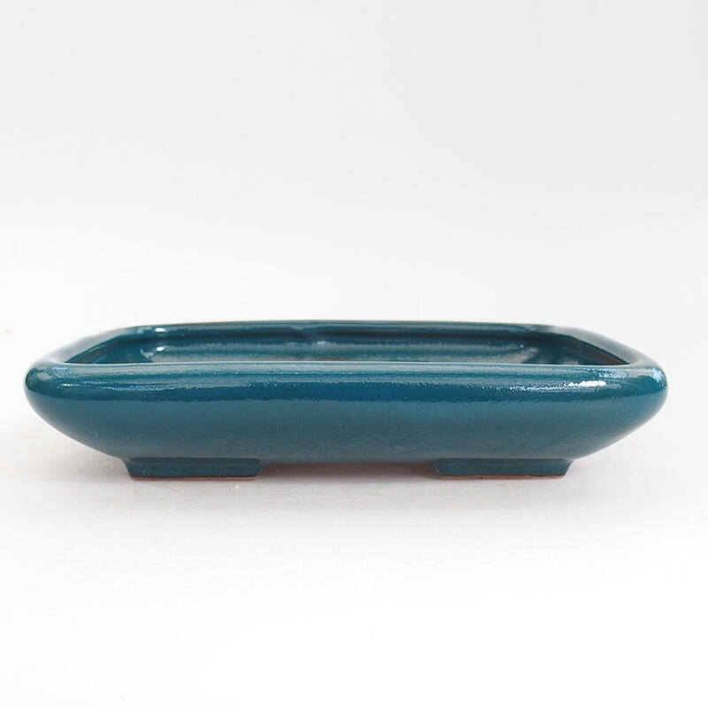 Ceramiczna miska bonsai 17 x 13,5 x 3,5 cm, kolor zielony