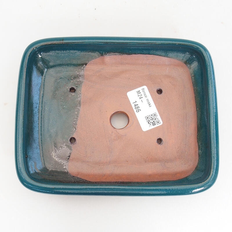 Ceramiczna miska bonsai 17 x 13,5 x 3,5 cm, kolor zielony