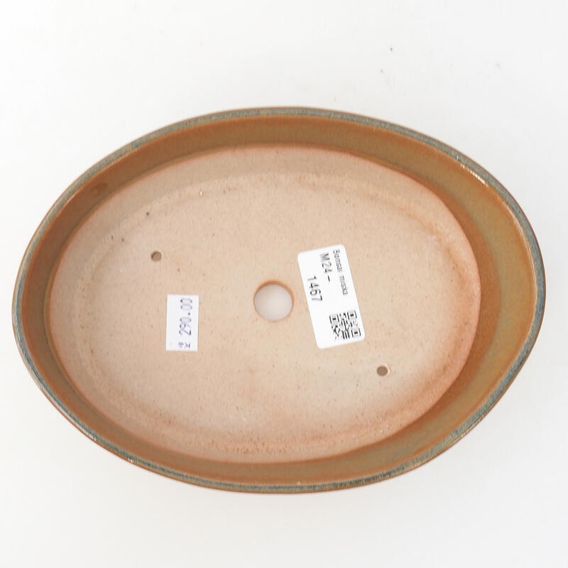 Ceramiczna miska bonsai 18,5 x 13,5 x 4,5 cm, kolor brązowy