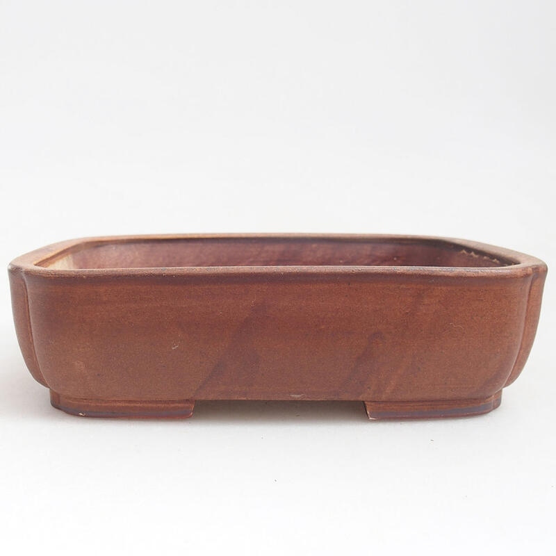 Ceramiczna miska bonsai 18 x 14,5 x 4,5 cm, kolor brązowy
