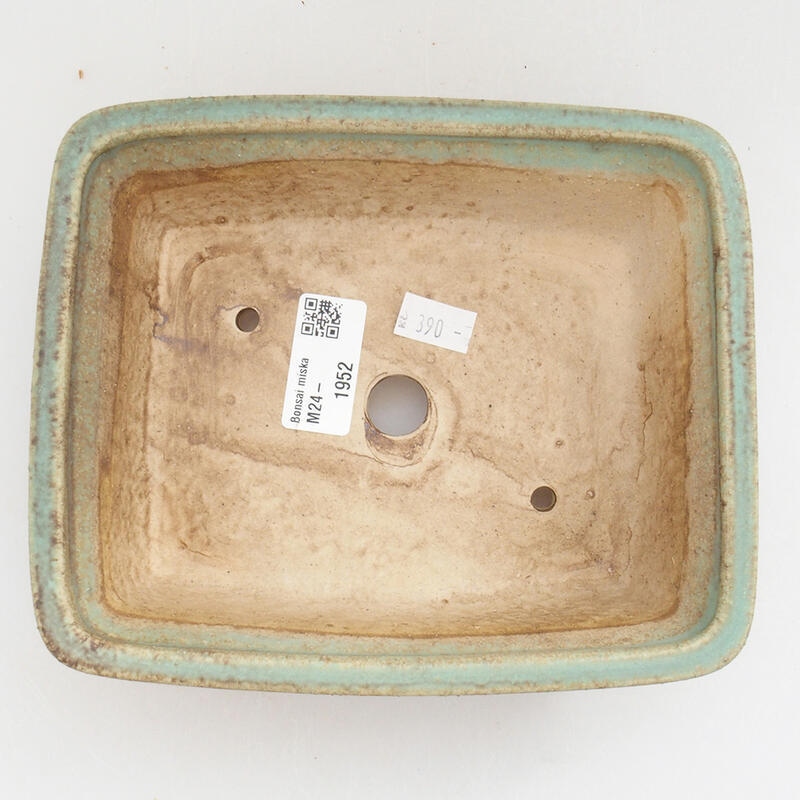 Ceramiczna miska bonsai 18 x 14 x 5,5 cm, kolor zielony