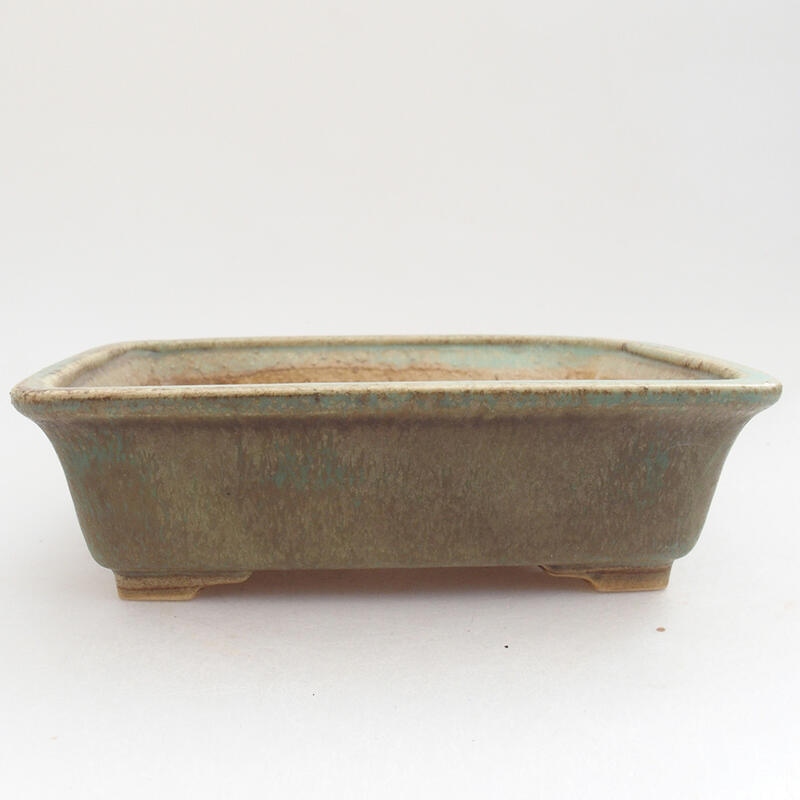 Ceramiczna miska bonsai 18 x 14 x 5,5 cm, kolor zielony