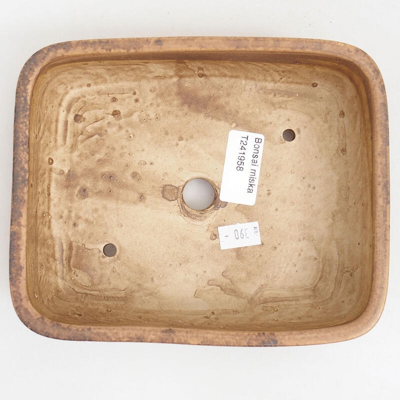 Ceramiczna miska bonsai 18 x 15 x 4,5 cm, kolor brązowy