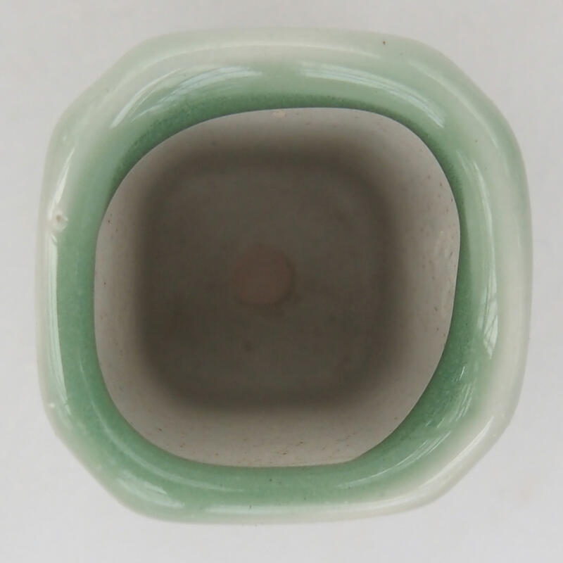 Ceramiczna miska bonsai 2,5 x 2,5 x 4,5 cm, kolor zielony