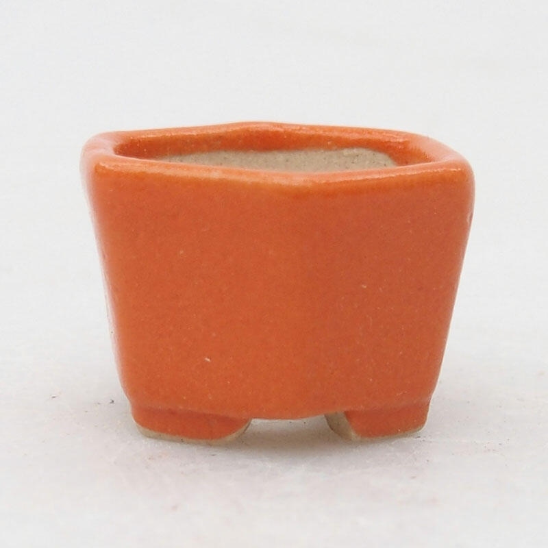 Ceramiczna miska bonsai 2,5 x 2 x 1,5 cm, kolor pomarańczowy