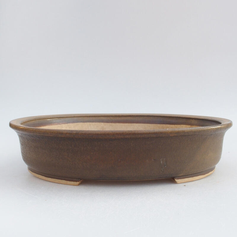 Ceramiczna miska bonsai 26 x 23,5 x 5,5 cm, kolor brązowy