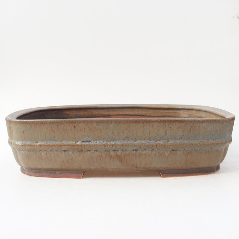 Ceramiczna miska bonsai 29 x 24 x 7 cm, kolor niebieski