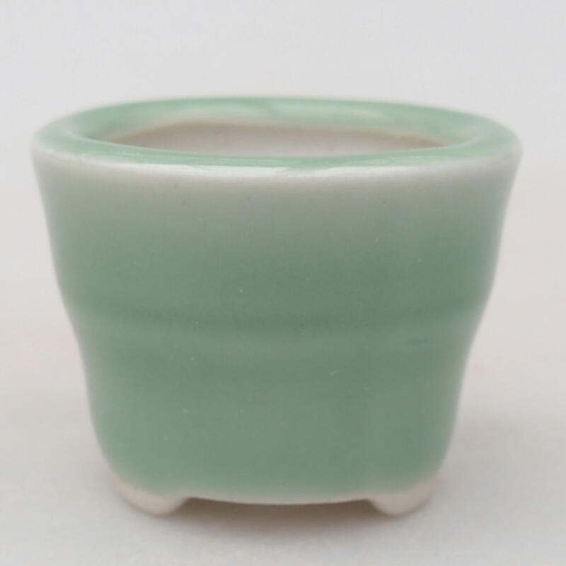 Ceramiczna miska bonsai 3,5 x 3,5 x 2,5 cm, kolor zielony