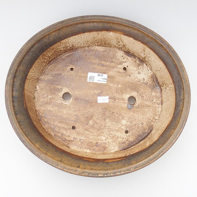 Ceramiczna miska bonsai 32 x 29 x 7,5 cm, kolor brązowy