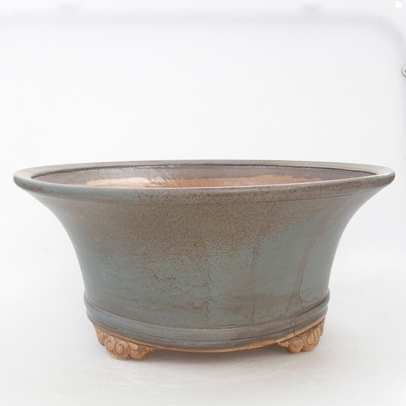 Ceramiczna miska bonsai 32 x 32 x 14 cm, kolor niebieski