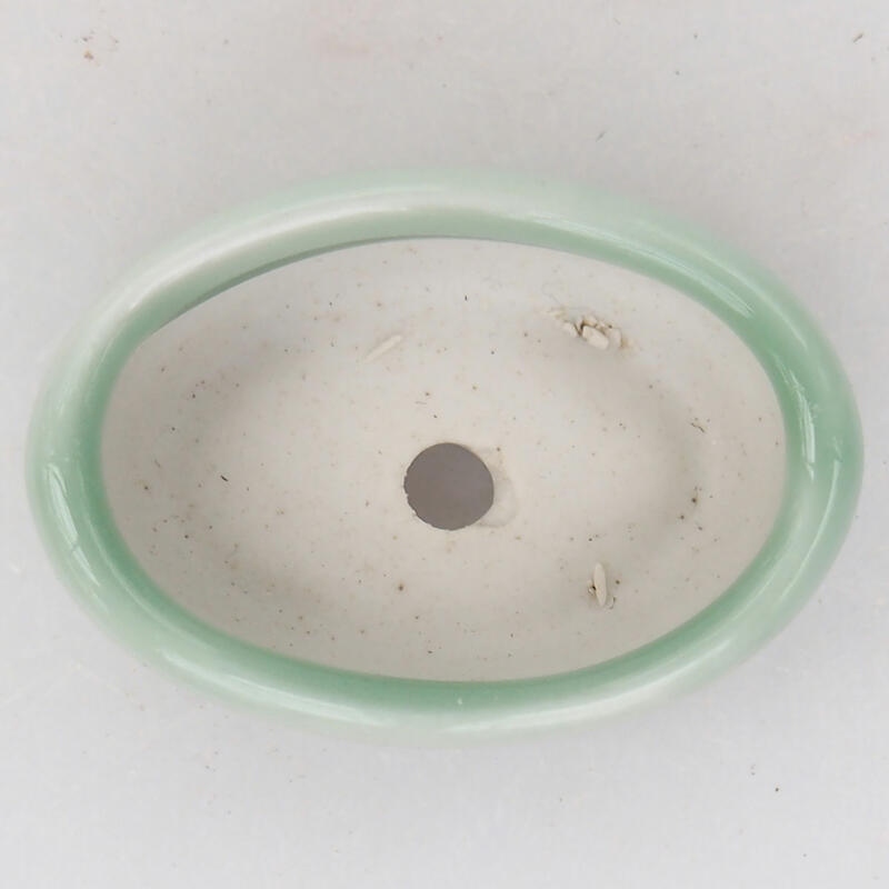 Ceramiczna miska bonsai 4,5 x 3 x 2 cm, kolor zielony