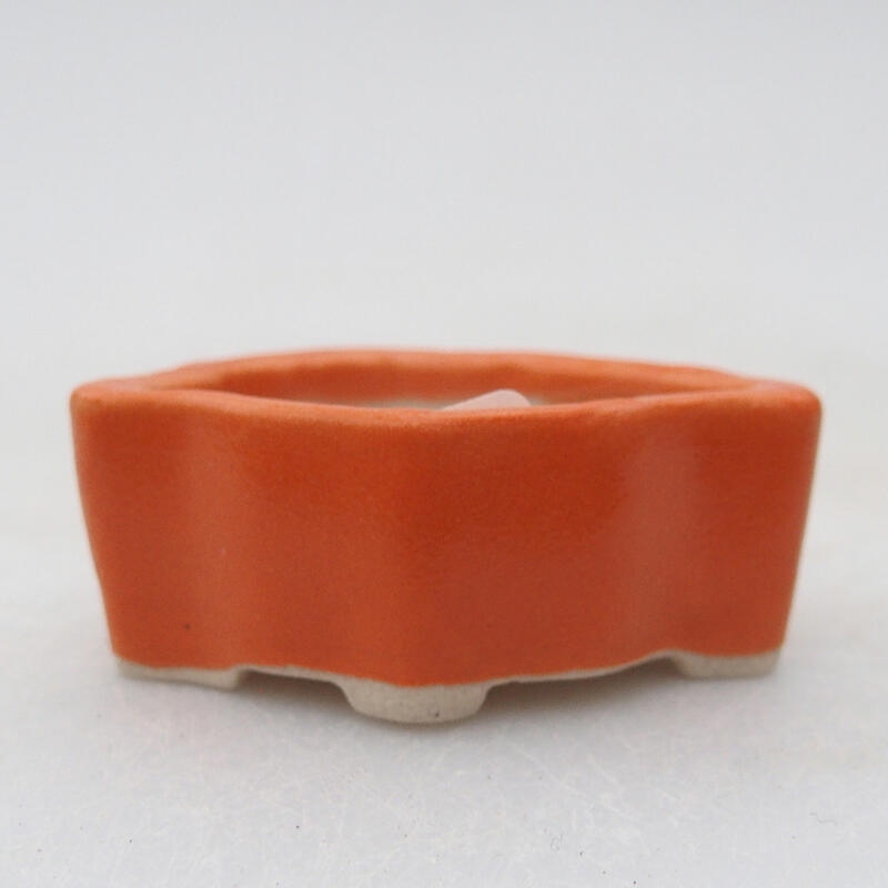 Ceramiczna miska bonsai 5 x 3 x 2 cm, kolor pomarańczowy